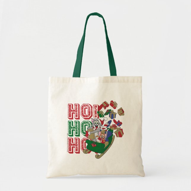 Tote Bag Tom et Jerry livrent des cadeaux dans un hangar (Devant)