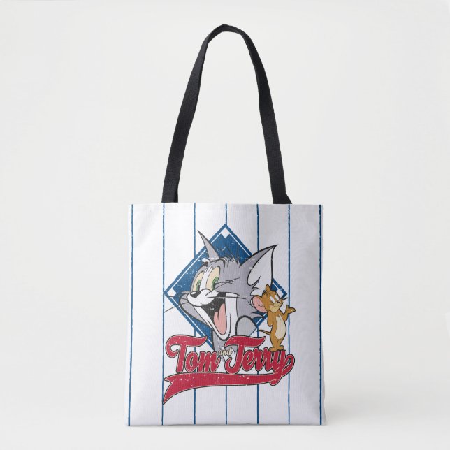 Tote Bag Tom Et Jerry | Tom Et Jerry Sur Diamant De Basebal (Devant)