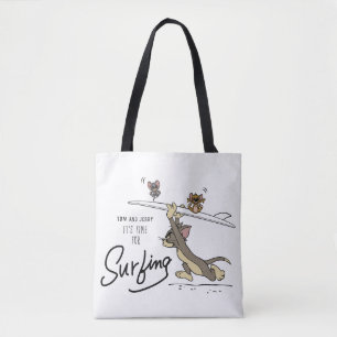 Tote Bag Tom & Jerry "Il est temps de surfer"