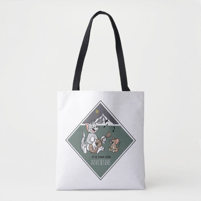 Tote Bag Tom & Jerry "Il est temps pour l'aventure" (Devant)