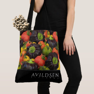 Tote Bag Tomate colorée et poivre violet Bell Medley