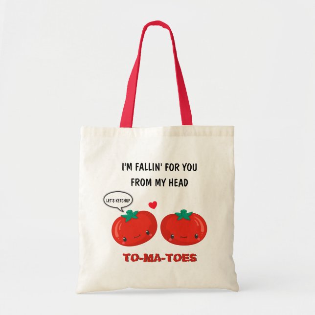 Tote Bag Tomates en amour Cute Romantique Saint Valentin (Devant)