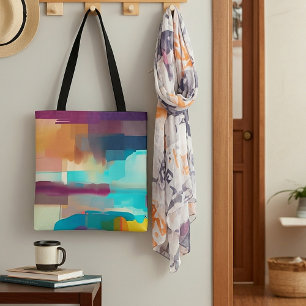Tote Bag Ton mélange rétro coloré