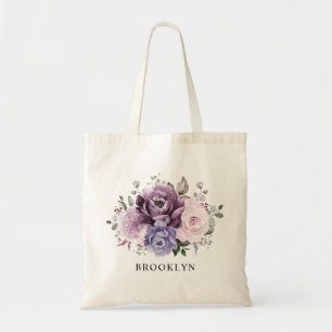 Tote Bag Tons de Dusty Purple Blooms Fête des mariées Cadea