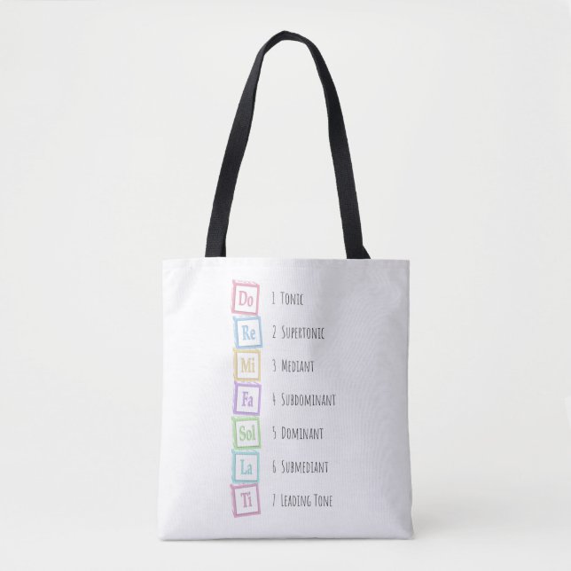 Tote Bag Tons de l'échelle Solfeggio Blocs musicaux pour bé (Devant)