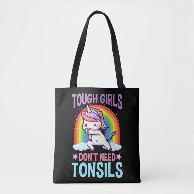 Tote Bag Tonsillectomie de l'Unicorn Kid (Devant)