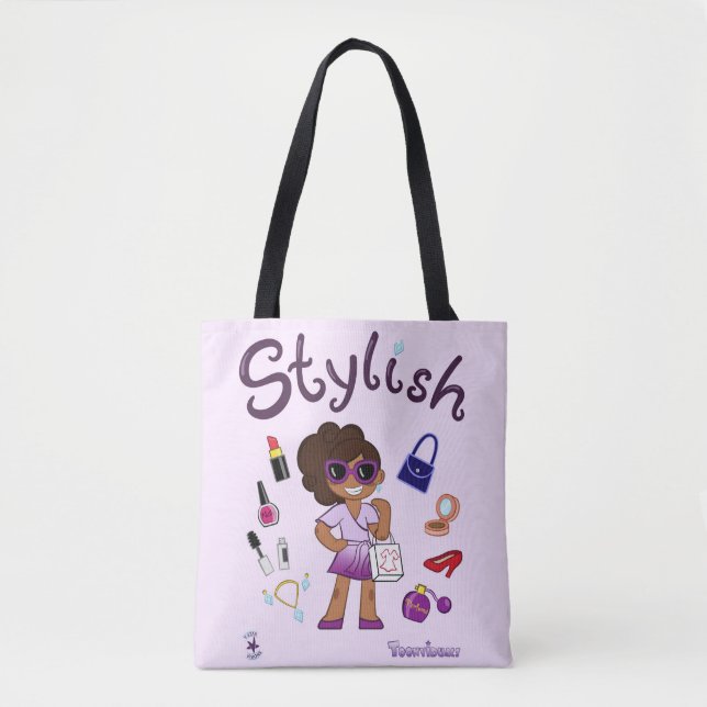 Tote Bag TOONVIDUALS Modèle élégant fille 1 Fourre-tout (Devant)