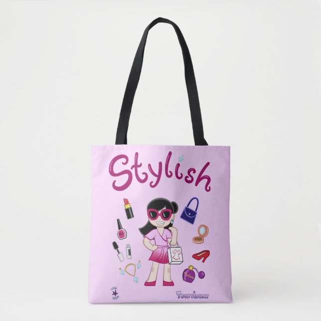 Tote Bag TOONVIDUALS Modèle élégant fille 2 Fourre-tout (Devant)