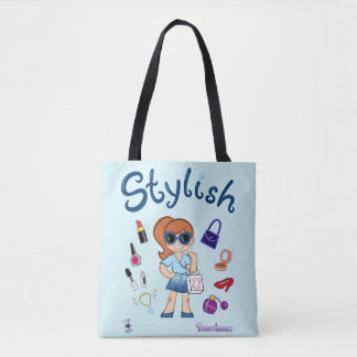 Tote Bag TOONVIDUALS Modèle élégant fille 3 Fourre-tout