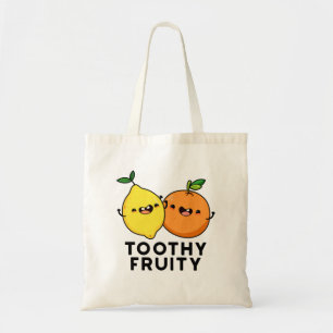 Tote Bag Toothy Fruity Funny Fruit Pun