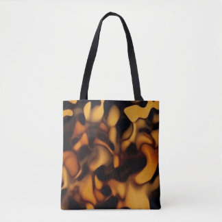 Tote Bag Tortoise Shell Turtle Shell Pattern Amber Brown