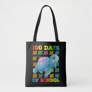 Tote Bag Tortue 100 Jours D'école Enseignant Élève