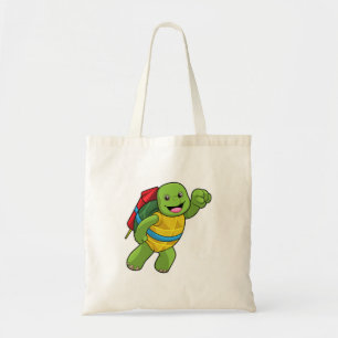 Tote Bag Tortue au volant avec fusée