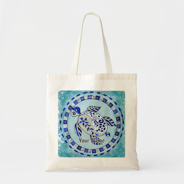 Tote Bag Tortue bleue (Devant)