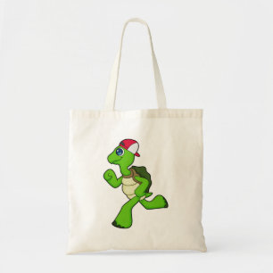 Tote Bag Tortue comme coureur avec Casquette