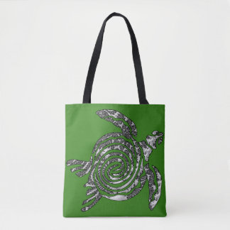 Tote Bag Tortue de l'imaginaire 3 D
