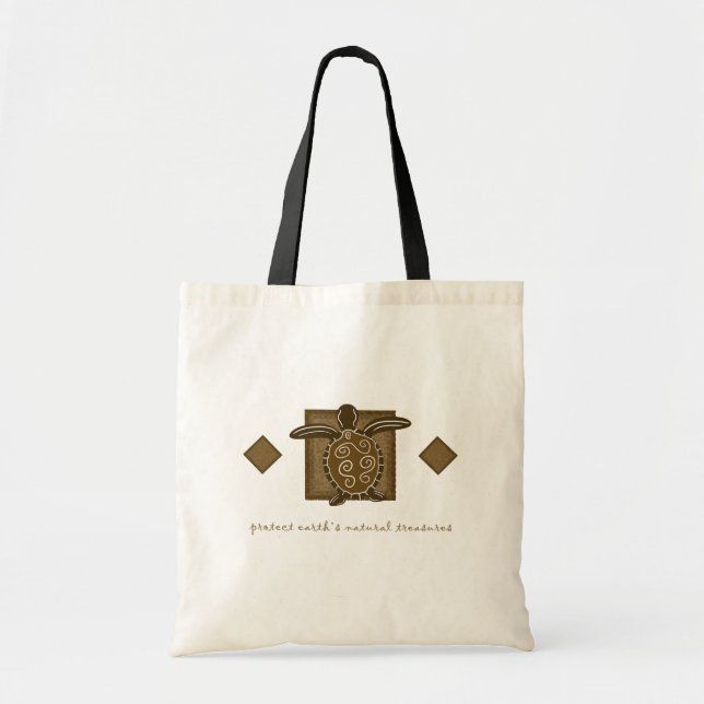 Tote Bag Tortue de mer tribale (Devant)