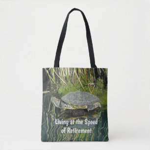 Tote Bag Tortue de retraite Photo Réflexion de l'eau Nature