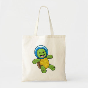 Tote Bag Tortue en astronaute avec boule de verre