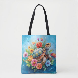 Tote Bag Tortue florale