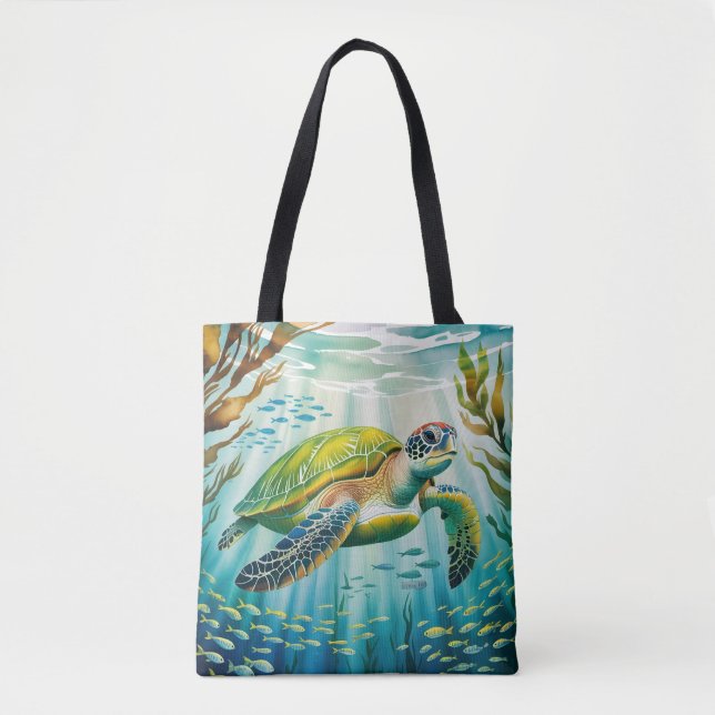 Tote Bag Tortue peinte (Devant)