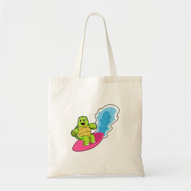 Tote Bag Tortue surfeur avec Surfer (Devant)