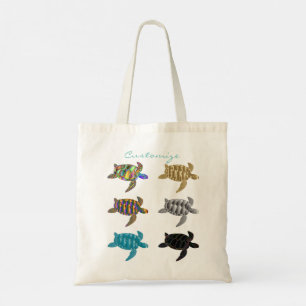 Tote Bag Tortues de mer multicolores Thunder_Cove