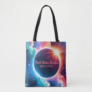 Tote Bag Total Éclipse solaire 8 avril 2024 Commémoratif