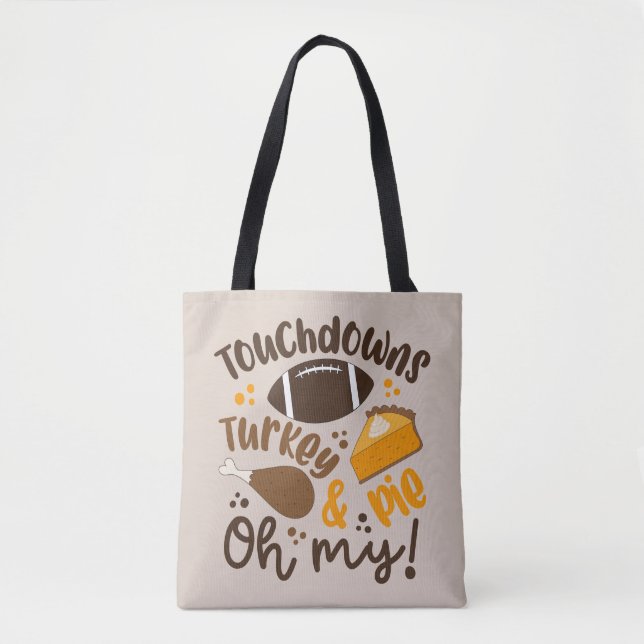 Tote Bag Touchdowns Turquie & tarte | Oh, mon (Devant)
