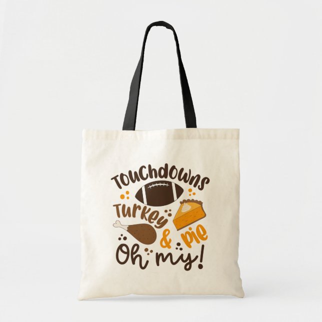 Tote Bag Touchdowns Turquie & tarte | Oh, mon (Devant)