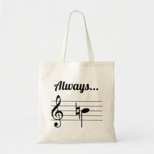 Tote Bag Toujours B Musical Naturel Pun Drôle