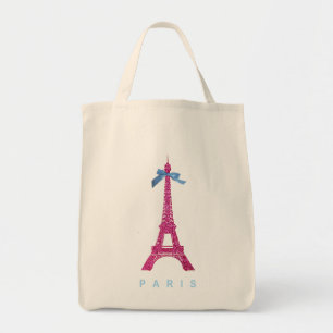 Tote Bag Tour Eiffel de roses indien dans des parties