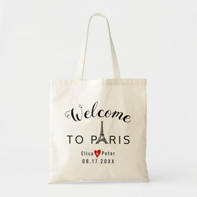 Tote Bag Tour Eiffel Paris destination mariage (Devant)