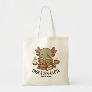 Tote Bag Tourne-page mignon Axolotl de lecture confortable