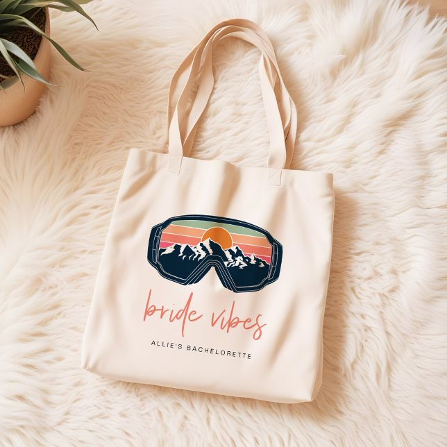 Tote Bag Tournée de mariée ALLIE Ski Snowboarding Bride Vib (Créateur téléchargé)