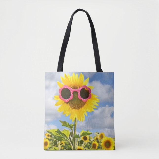 Tote Bag tournesol avec lunettes de soleil (Devant)