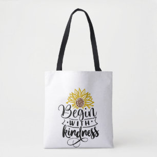 Tote Bag Tournesol  Commencez par la gentillesse