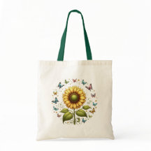 Tournesol et papillons