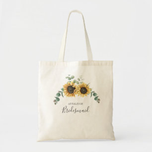 Tote Bag Tournesol Eucalyptus Feuilles Bridesmaid Custom