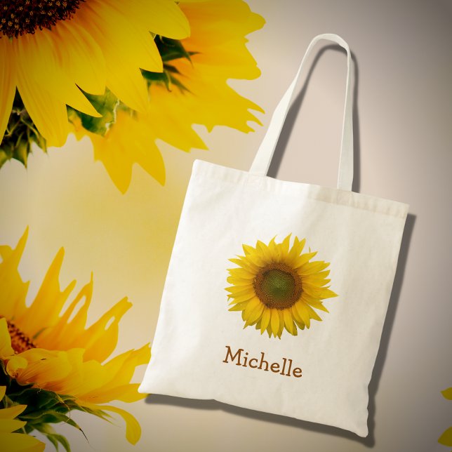 Tote Bag Tournesol Jaune Pays Rustique (Créateur téléchargé)