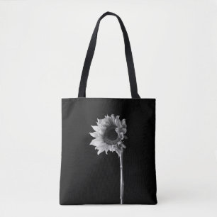 Tote Bag Tournesol - Photographie noir et blanc