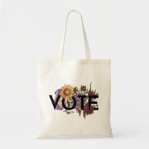 Tote Bag Tournesol vintage Floral Élégant Féminin Allez Vot
