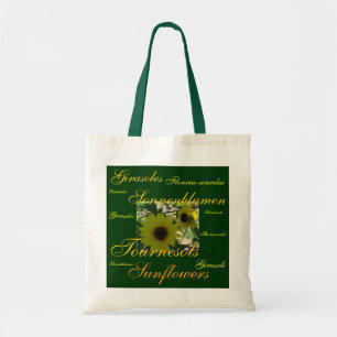 Tote Bag "Tournesols" dans beaucoup de langues