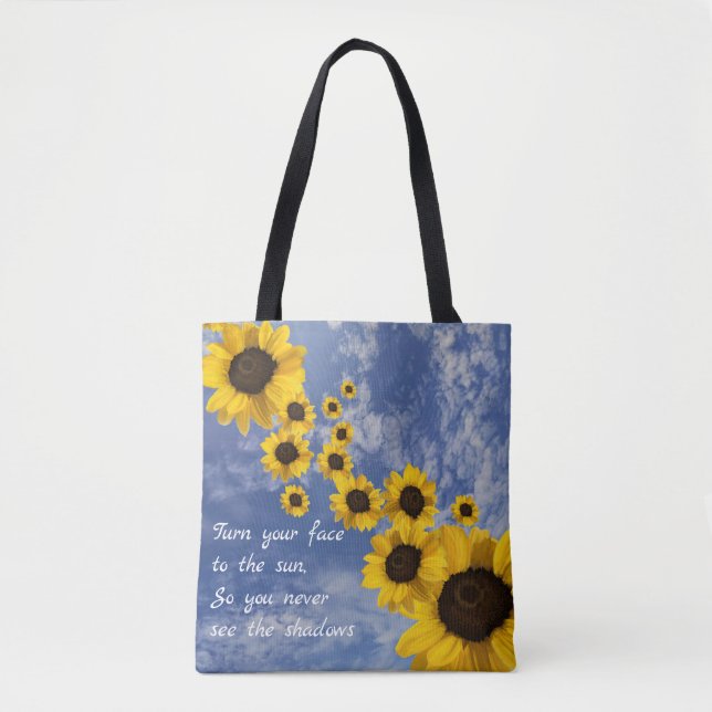 Tote Bag Tournez votre visage vers le soleil, tournesols da (Devant)