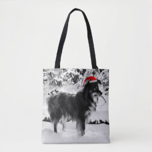 Tote Bag Tourterelle australienne Chien rouge Santa Hat pei