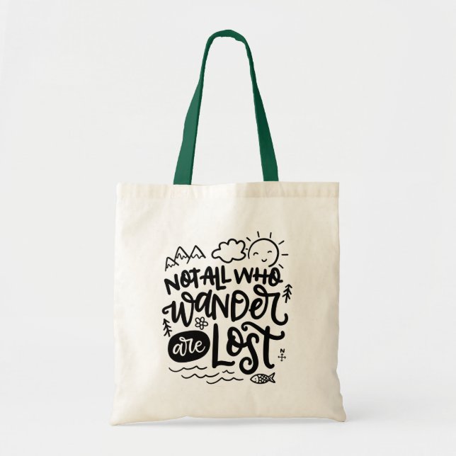 Tote Bag Tous Ceux Qui Se Promènent Ne Sont Pas Perdus, (Devant)