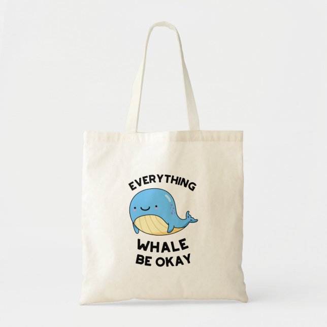 Tote Bag Tout Baleine être d'accord amusant jeu de baleine (Devant)