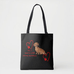 Tote Bag Tout ce dont j'ai besoin, c'est d'amour et de mon