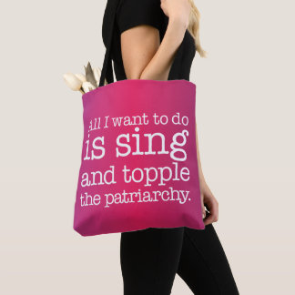 Tote Bag Tout ce que je veux faire, c'est chanter et renver