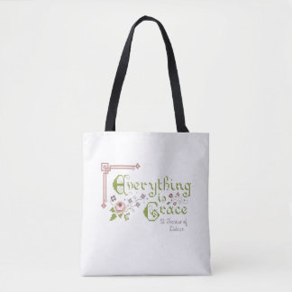 Tote Bag Tout est Grace, St Therese de Lisieux avec logo